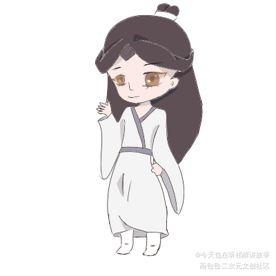Q怜_天官赐福花怜古风Q版指绘绘画作品
