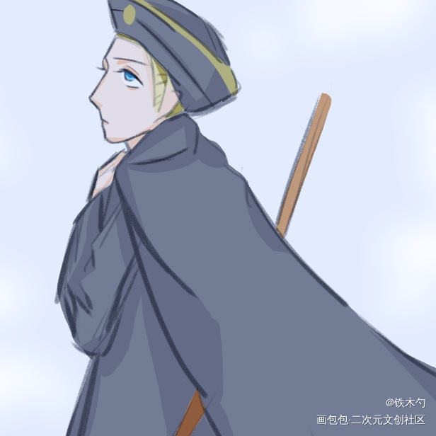 _黑塔利亚王嘉龙平涂头像同人神圣罗马绘画作品