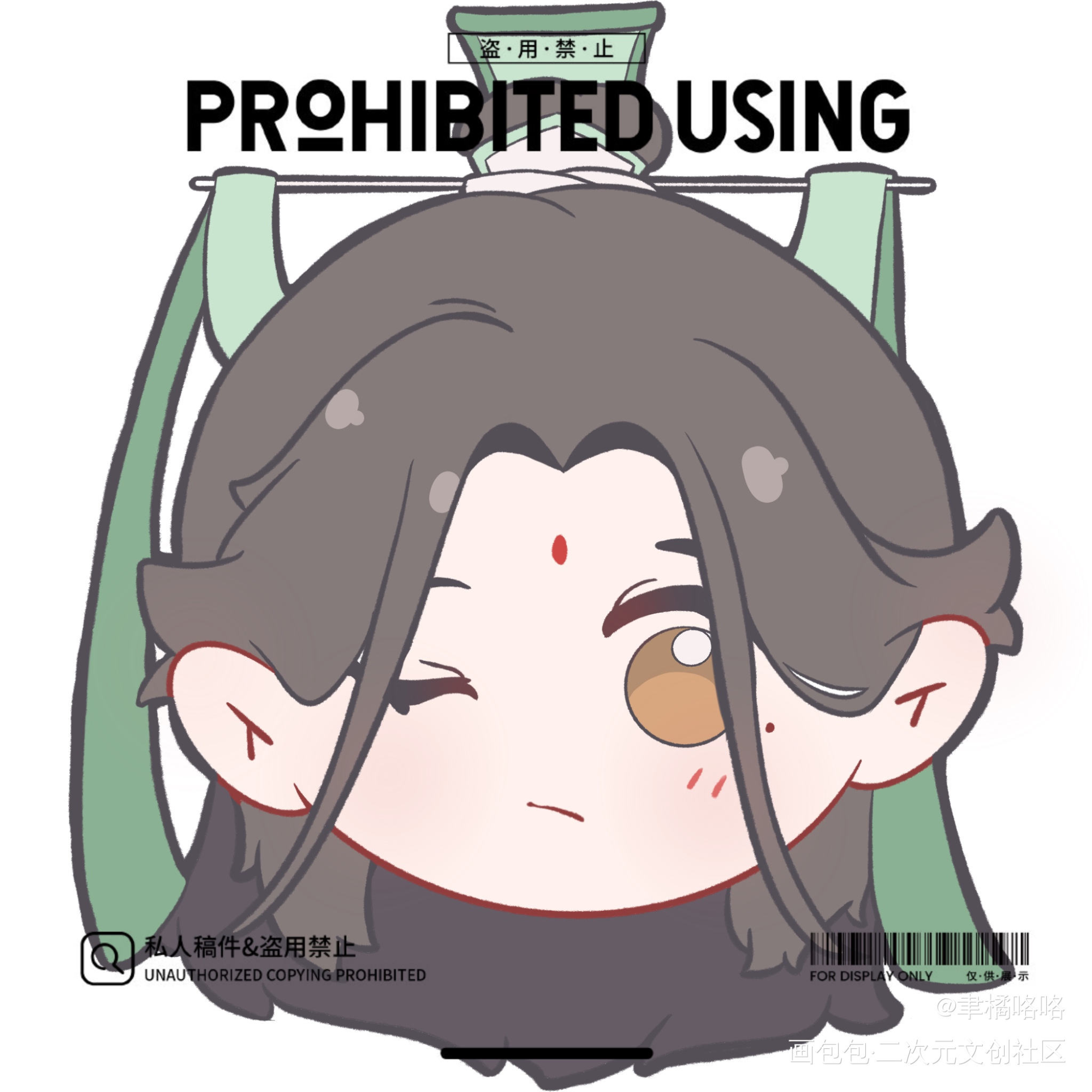 儿童简笔画大头稿稿_人渣反派自救系统天官赐福魔道祖师Q版绘画作品