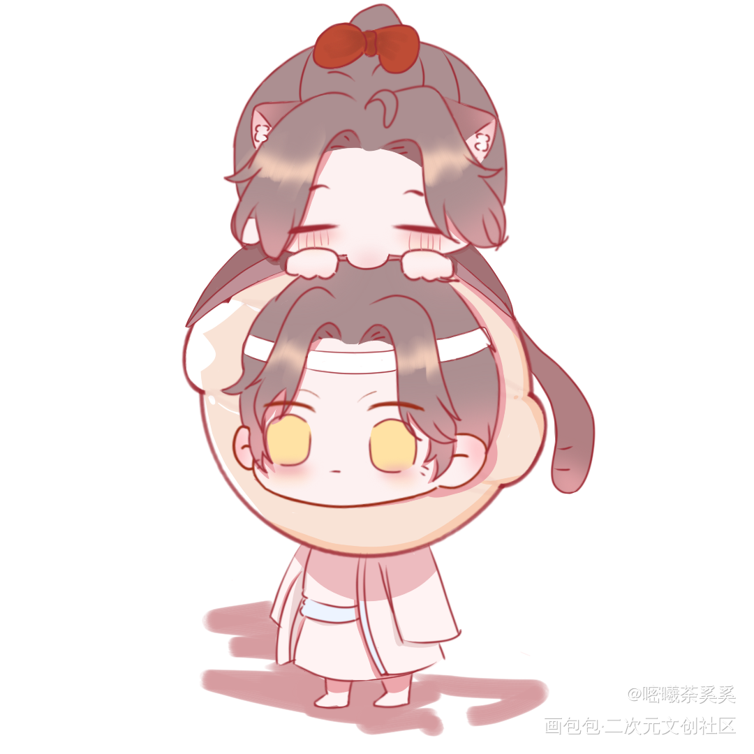 棒棒糖叽x猫咪羡_魔道祖师忘羡Q版墨香铜臭绘画作品