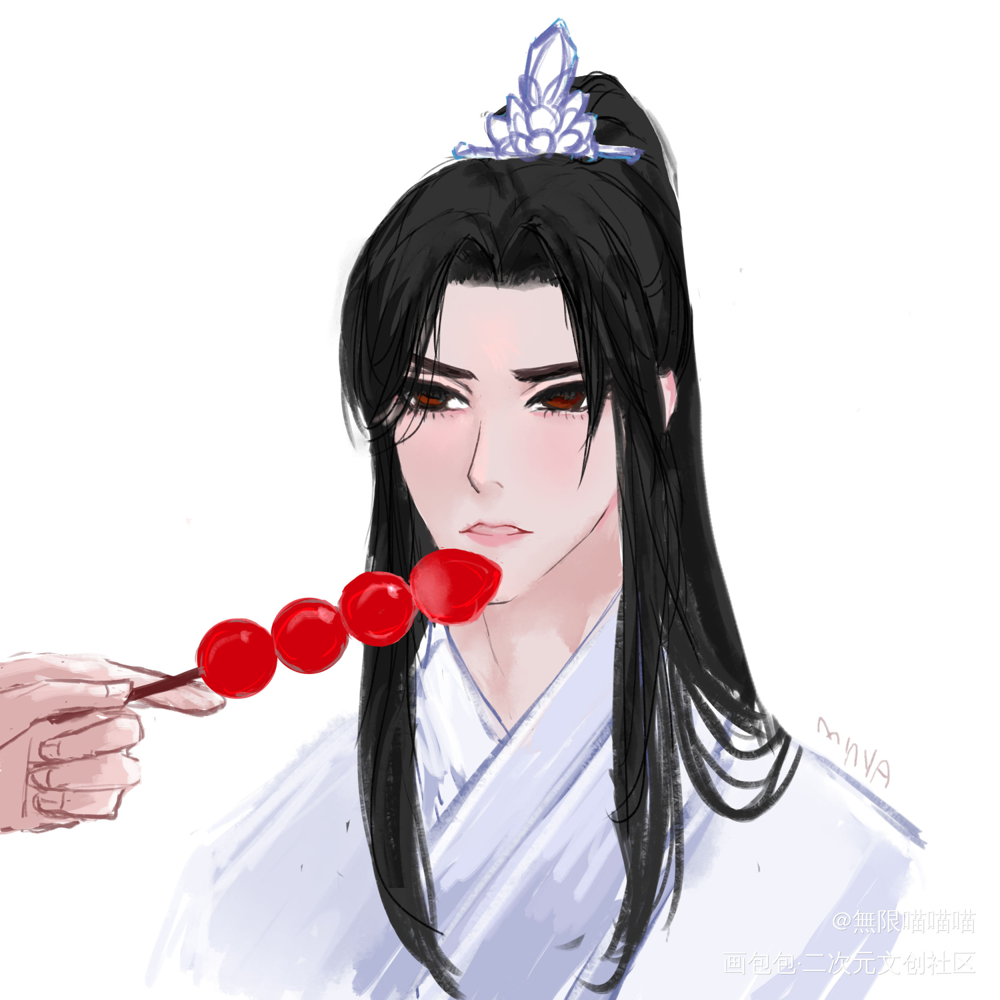 给师尊吃糖葫芦_二哈和他的白猫师尊燃晚墨燃楚晚宁厚涂同人绘画作品
