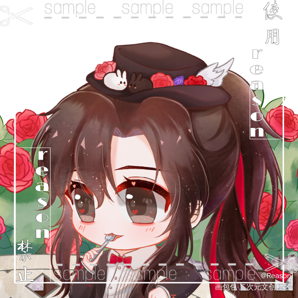 下午茶_魔道祖师忘羡蓝忘机魏无羡绘画作品