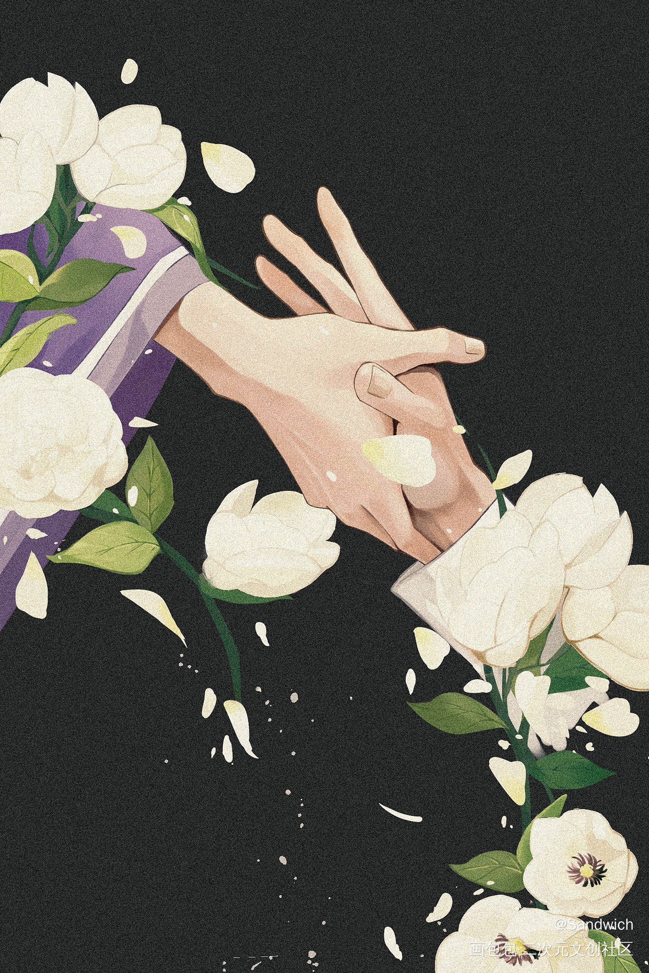 你身上有光，我抓来看看_山河令温周古风插画同人原创绘画作品