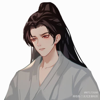 阿絮 吐血_山河令剧版周子舒周子舒平涂日系头像同人绘画作品