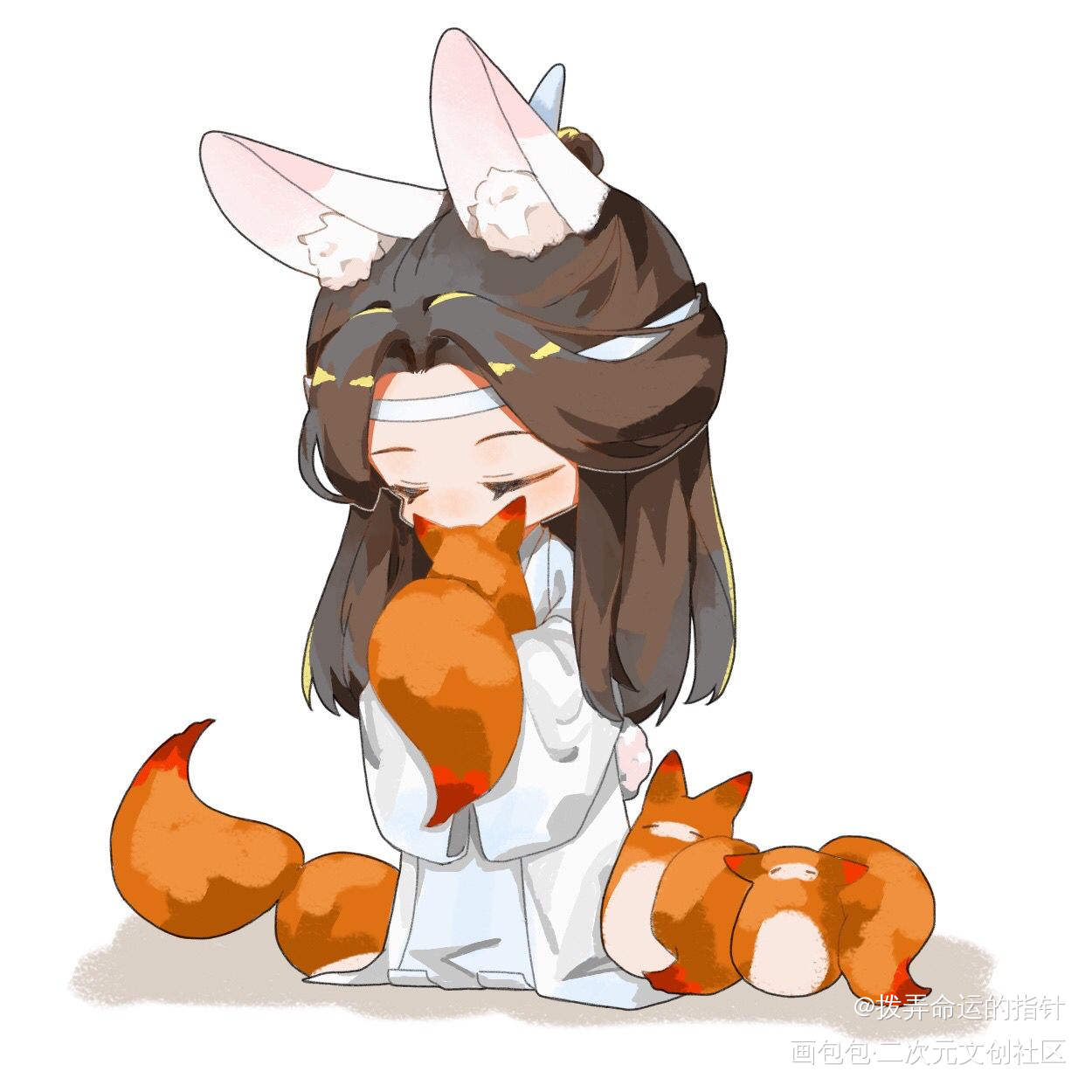_魔道祖师忘羡Q版绘画作品