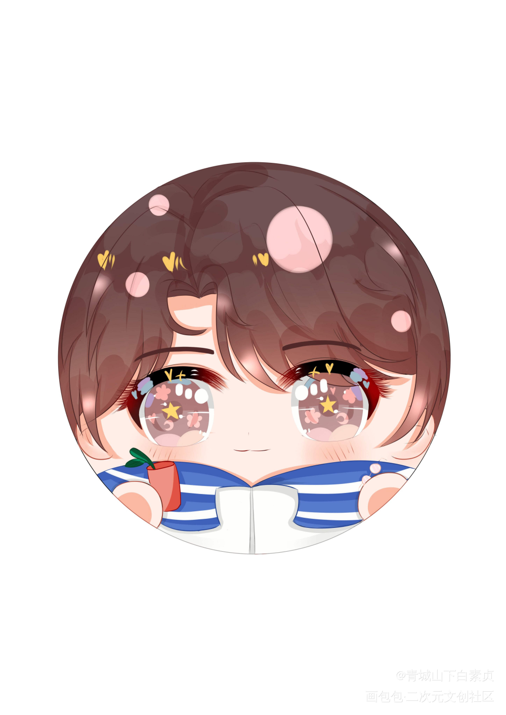 【添望】添望吧唧团子_添望盛望江添日系Q版我要上首推头像同人绘画作品