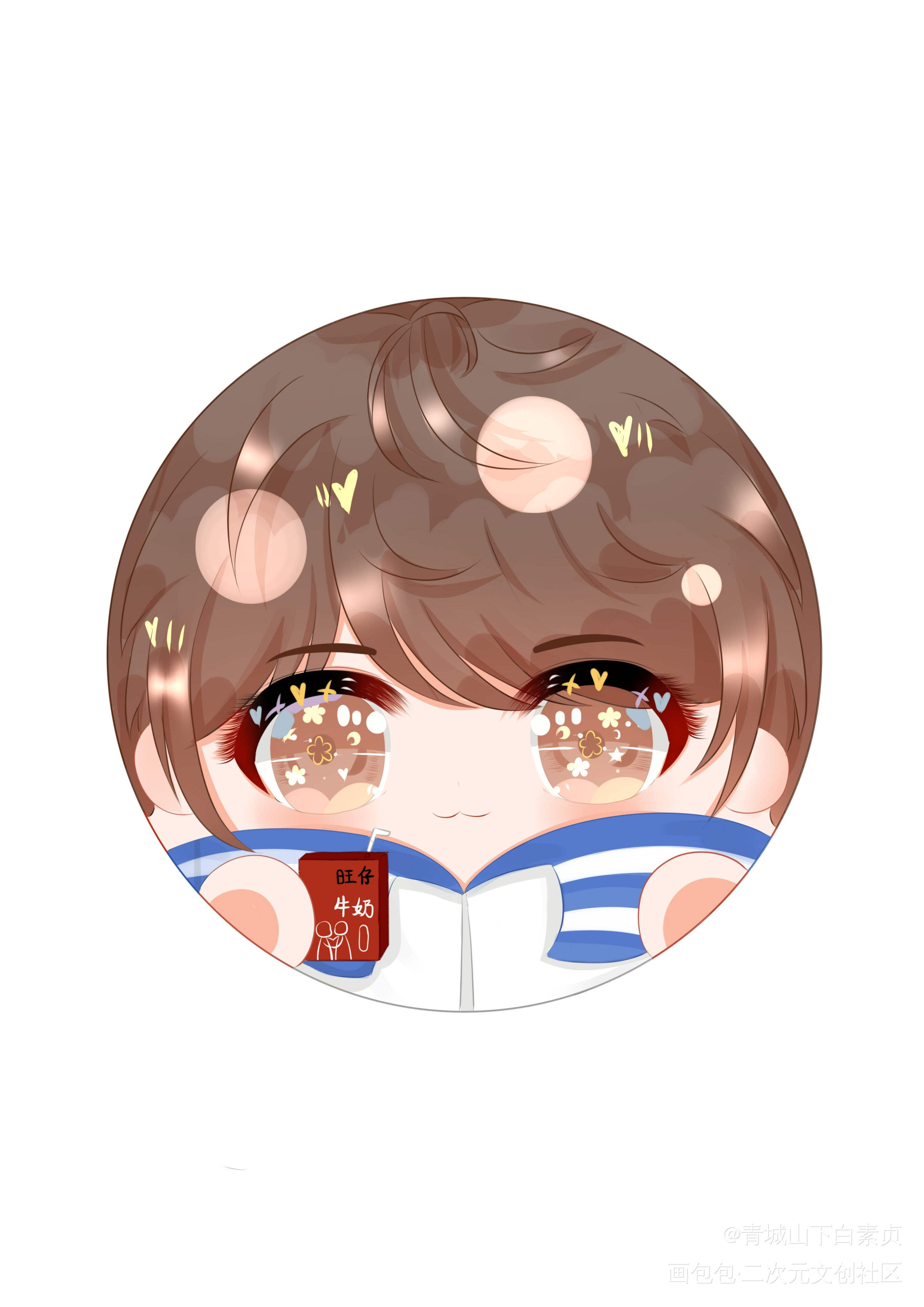 【添望】添望吧唧团子_添望盛望江添日系Q版我要上首推头像同人绘画作品