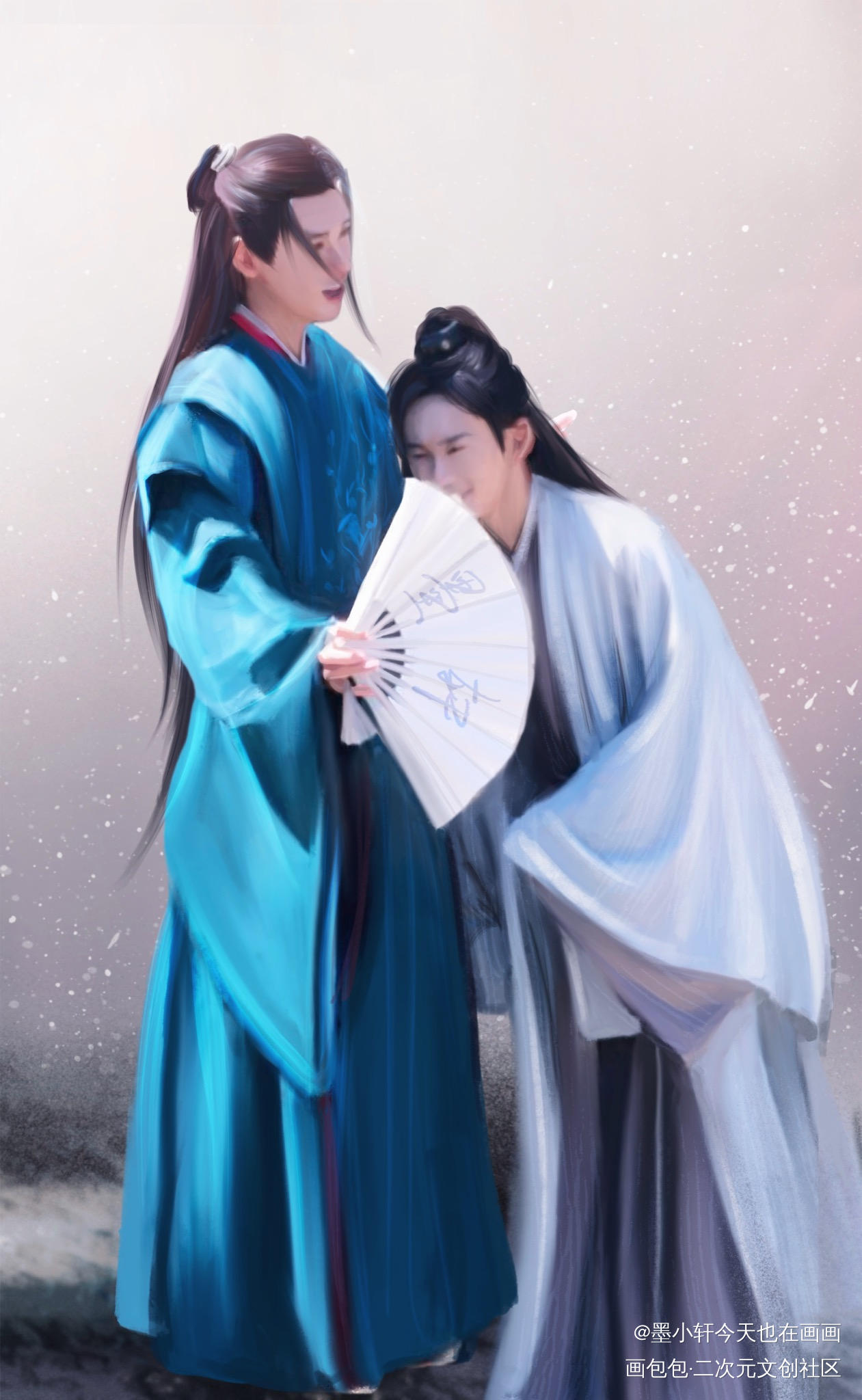 山河令花絮_山河令厚涂绘画作品