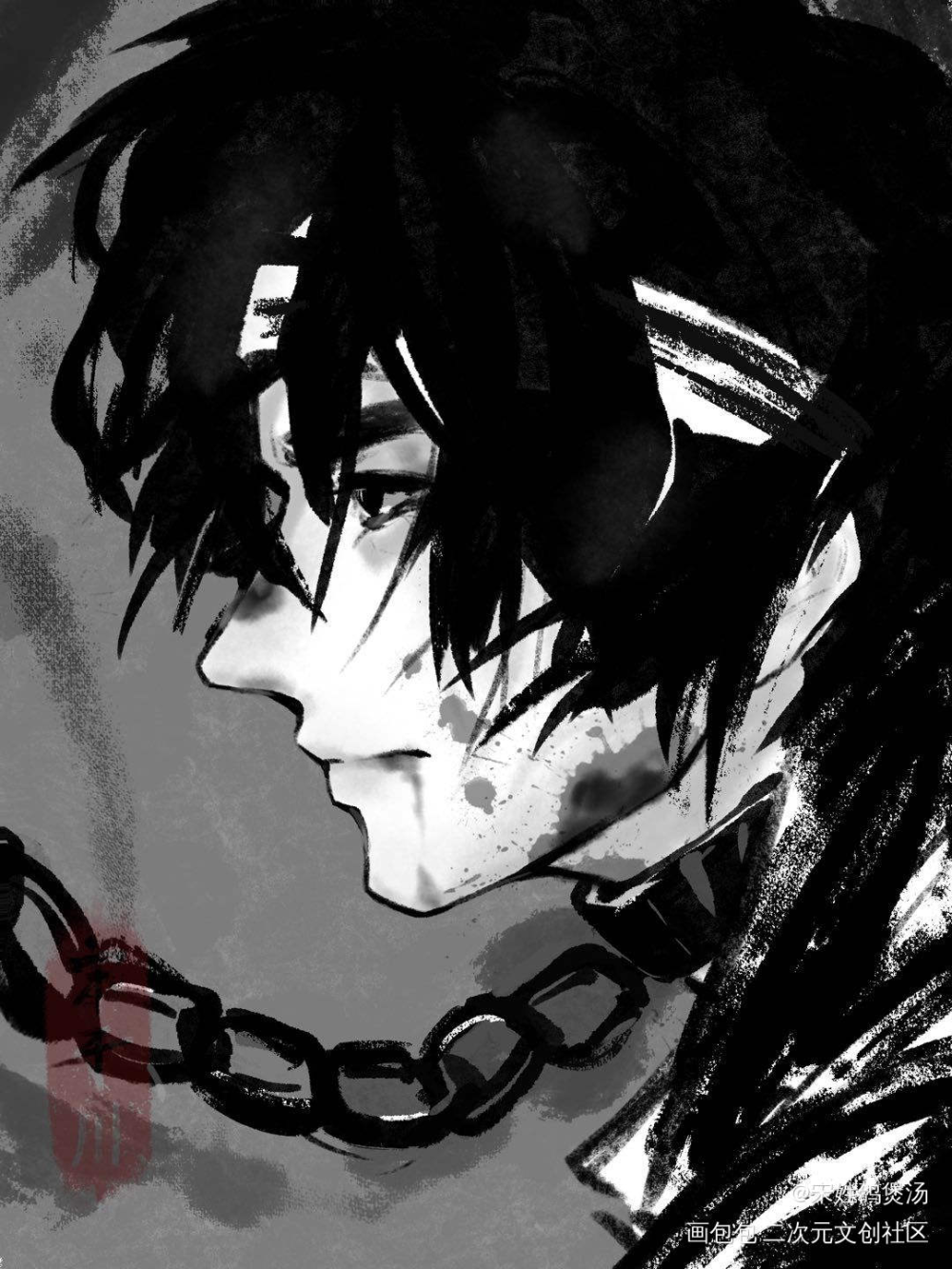少年郎，你也曾为人以命相博_古风原创绘画作品