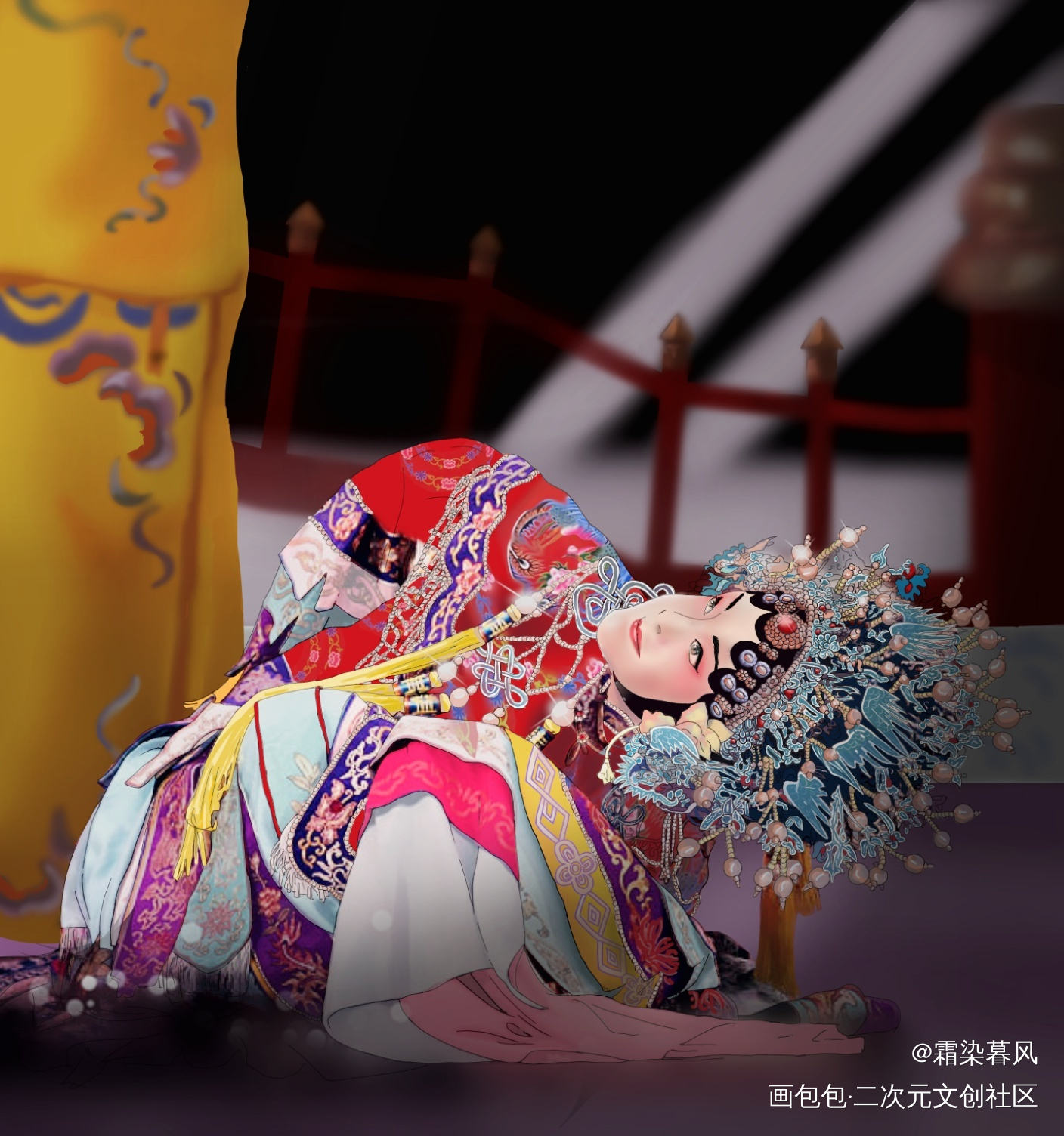 临摹照片打卡～也是学校作业哈哈_照片临摹求点评板绘绘画作品