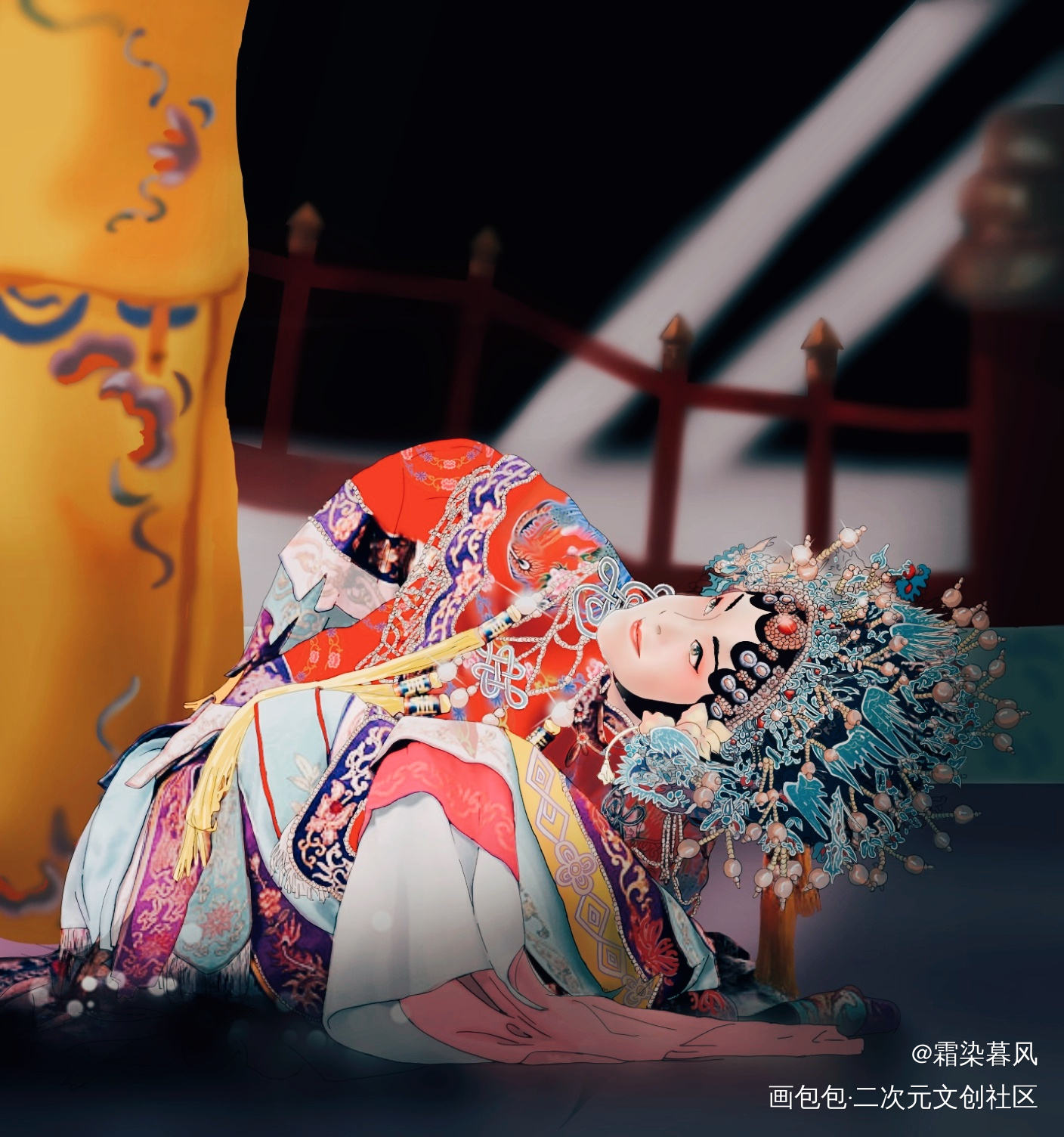 临摹照片打卡～也是学校作业哈哈_照片临摹求点评板绘绘画作品