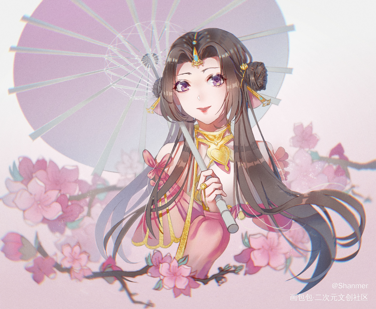 给亲友的生贺_剑网3七秀秀萝平涂同人绘画作品