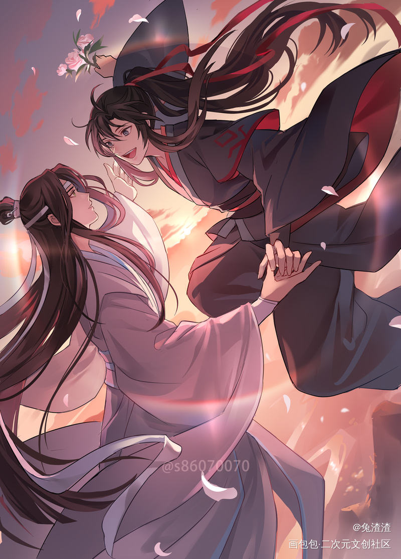 芍藥花～_魔道祖师忘羡绘画作品