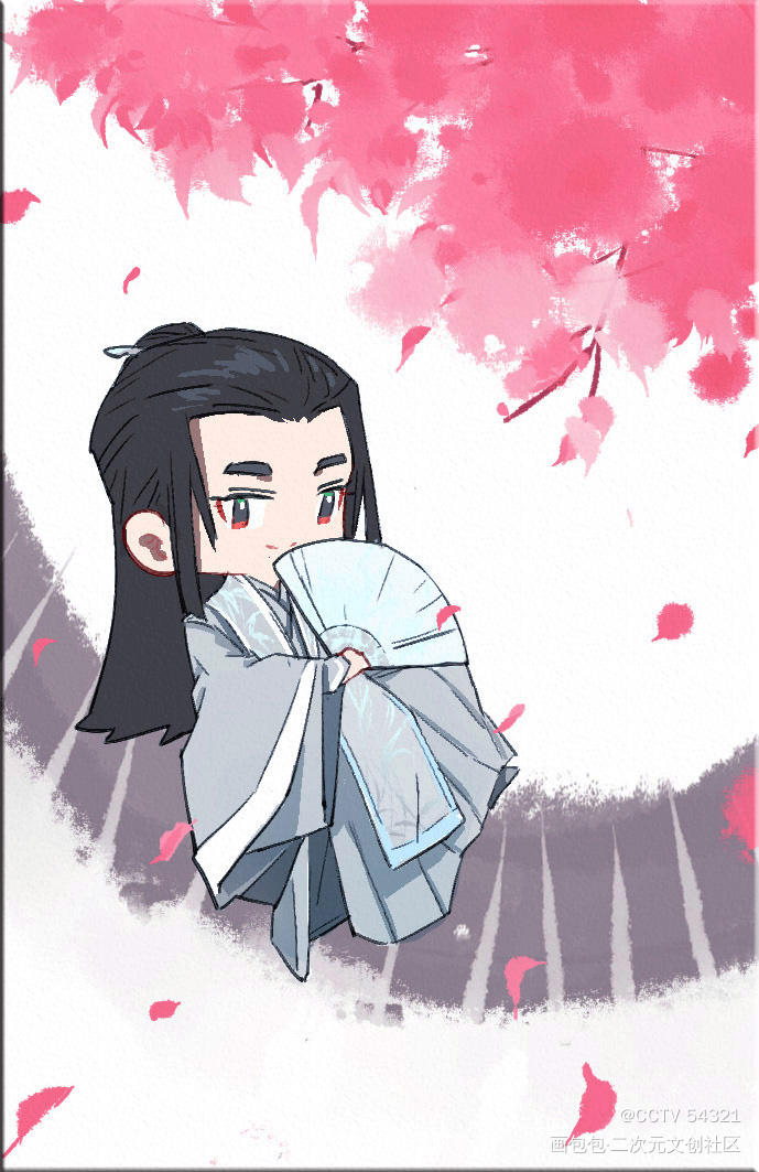 这是2_山河令温客行平涂日系Q版原作绘画作品