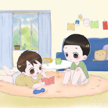 听丞哥讲._撒野蒋丞顾飞q版绘画作品