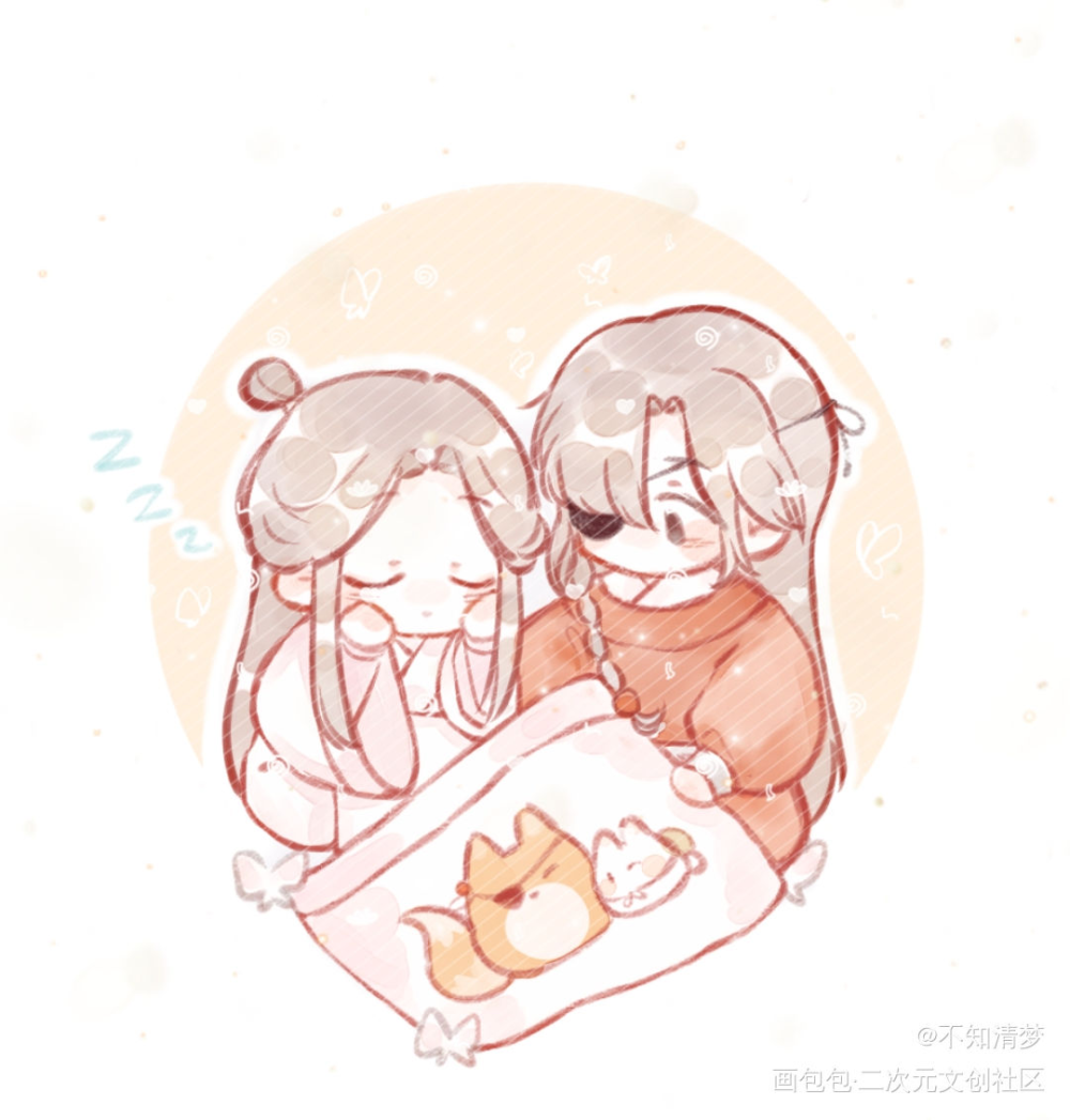 还是好久之前约稿稿_天官赐福花怜谢怜花城绘画作品