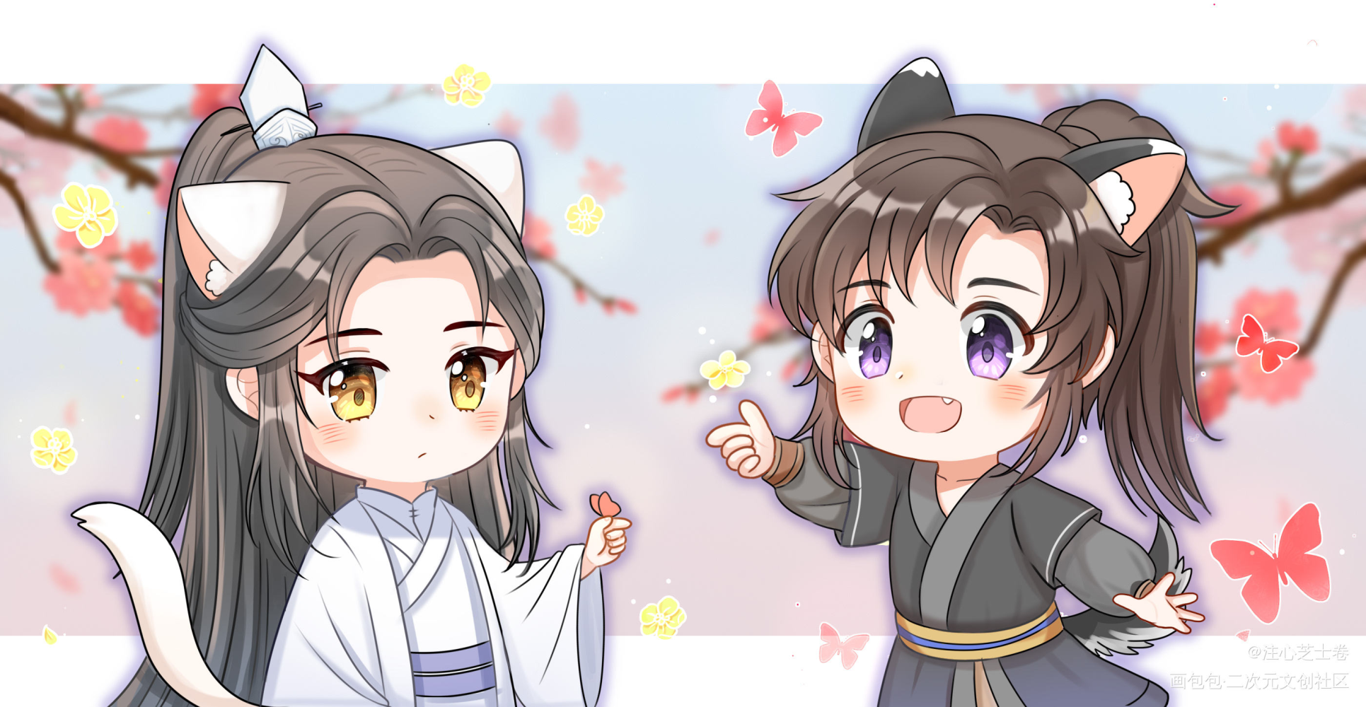 之前摸的燃晚qq人x_二哈和他的白猫师尊燃晚墨燃楚晚宁绘画作品