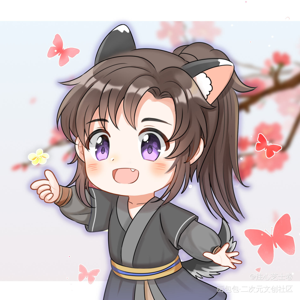 之前摸的燃晚qq人x_二哈和他的白猫师尊燃晚墨燃楚晚宁绘画作品