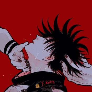 不可调伏_咒术回战宿伏伏黑惠两面宿傩平涂同人绘画作品