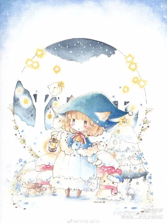 @梦境少女
水粉电脑画_阴阳师手绘水彩Q版绘画作品