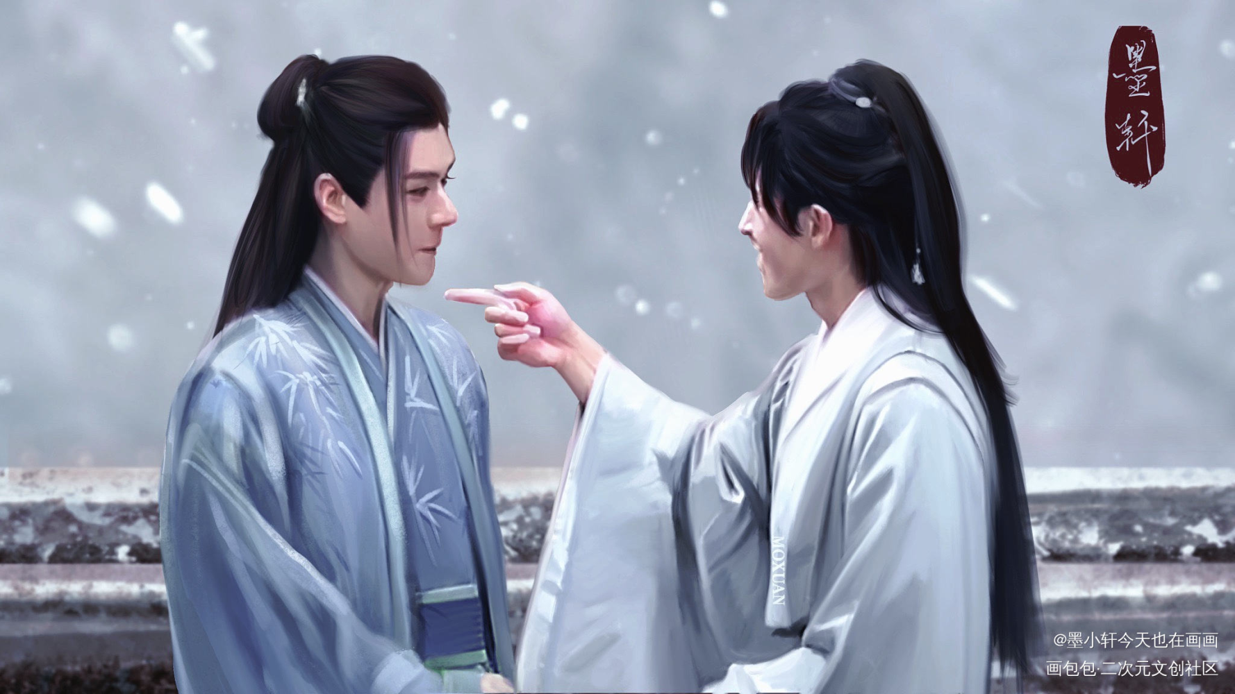 山河令_山河令厚涂绘画作品