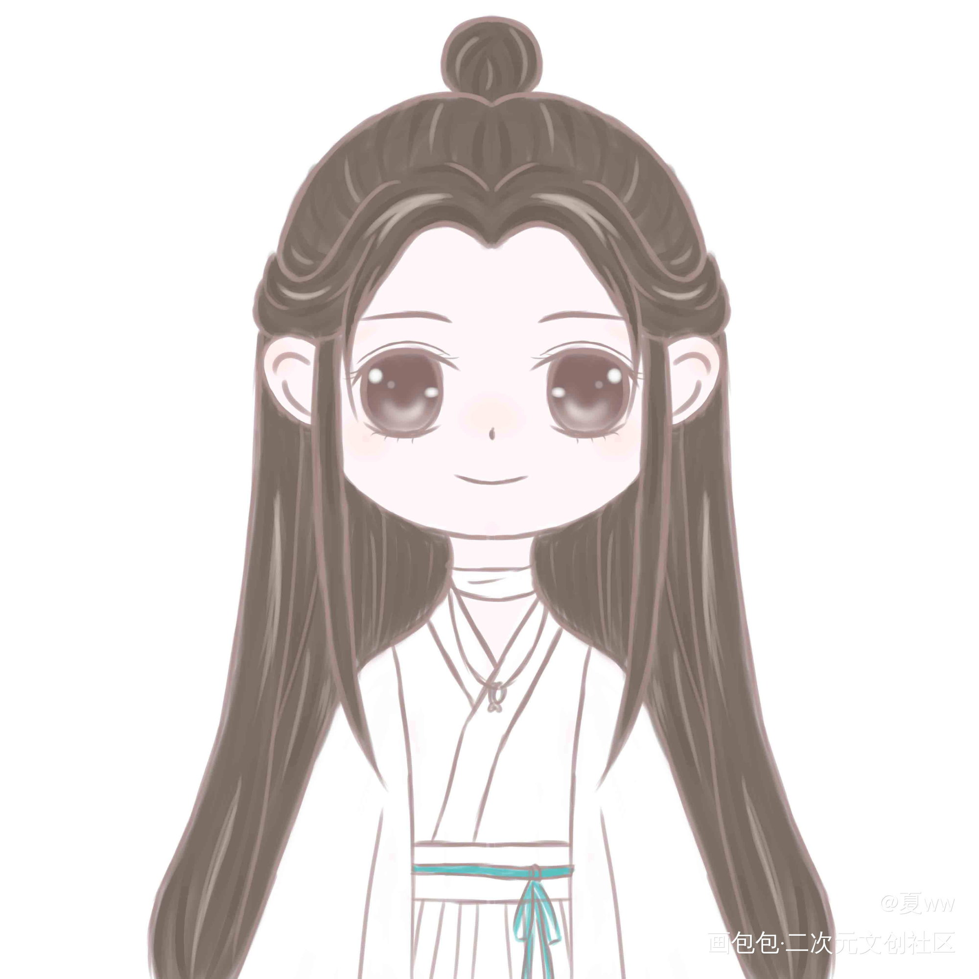 怜怜_天官赐福花怜谢怜Q版绘画作品