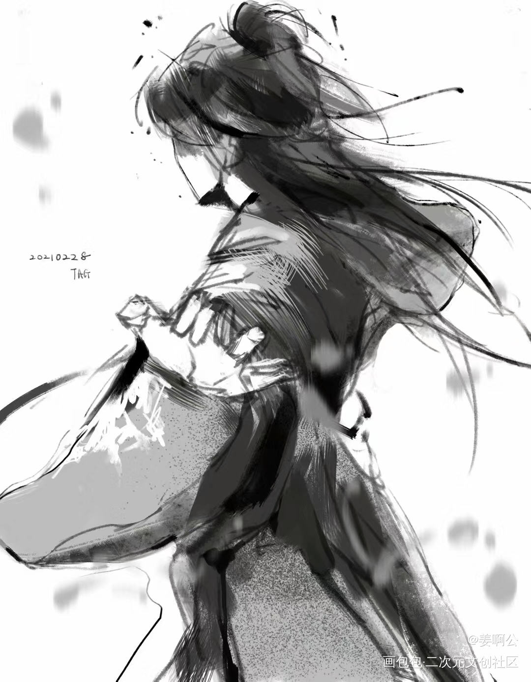 _山河令温周古风绘画作品