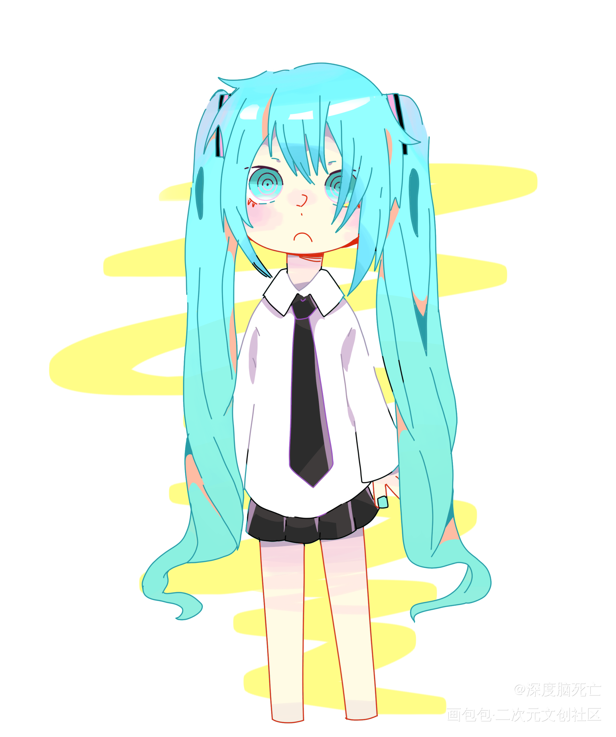 初音_初音未来oc绘画作品