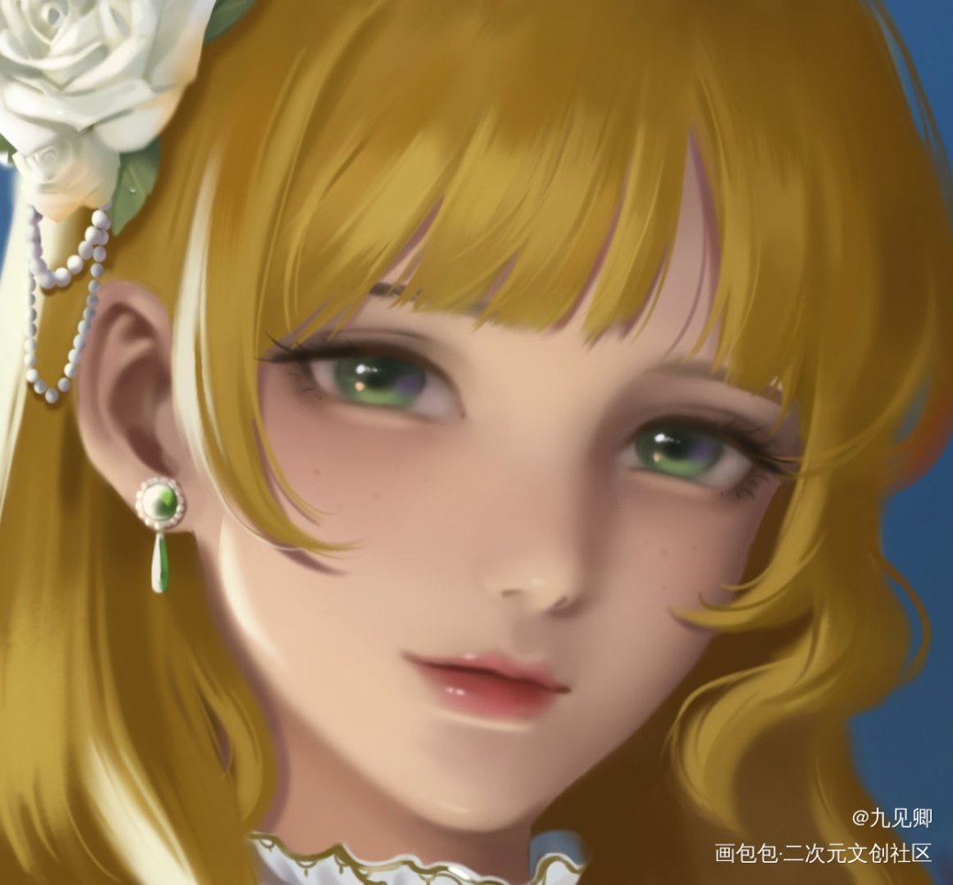 _诡秘之主奥黛丽厚涂绘画作品