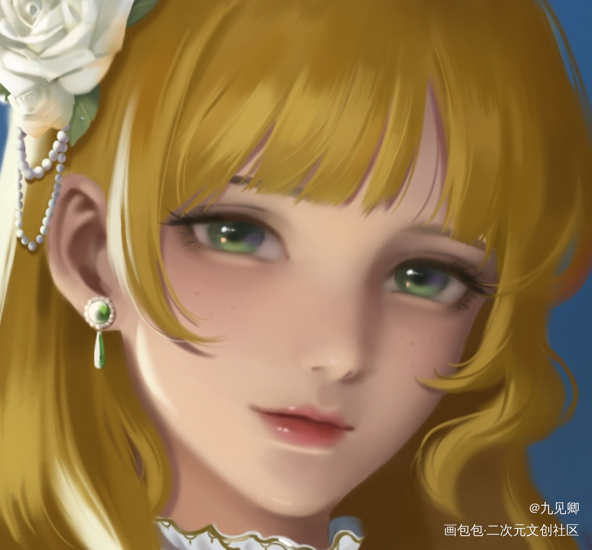 _诡秘之主奥黛丽厚涂绘画作品
