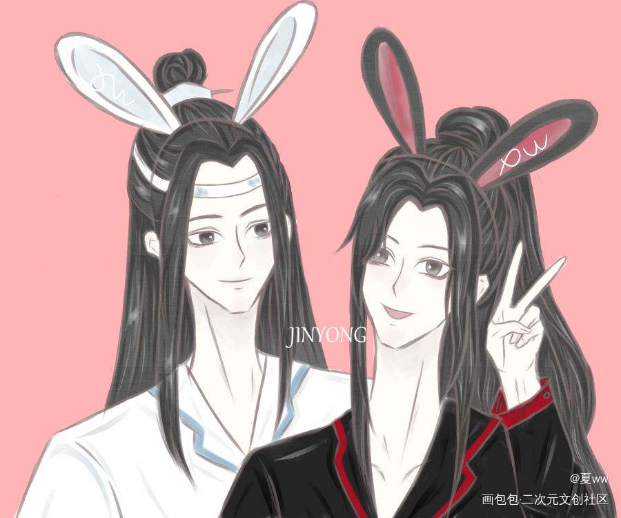 _魔道祖师忘羡蓝忘机魏无羡绘画作品