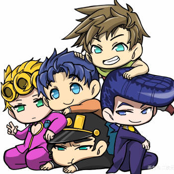 jojo的奇妙冒险乔瑟夫乔斯达乔纳森东方仗助空条承太郎乔鲁诺q版换