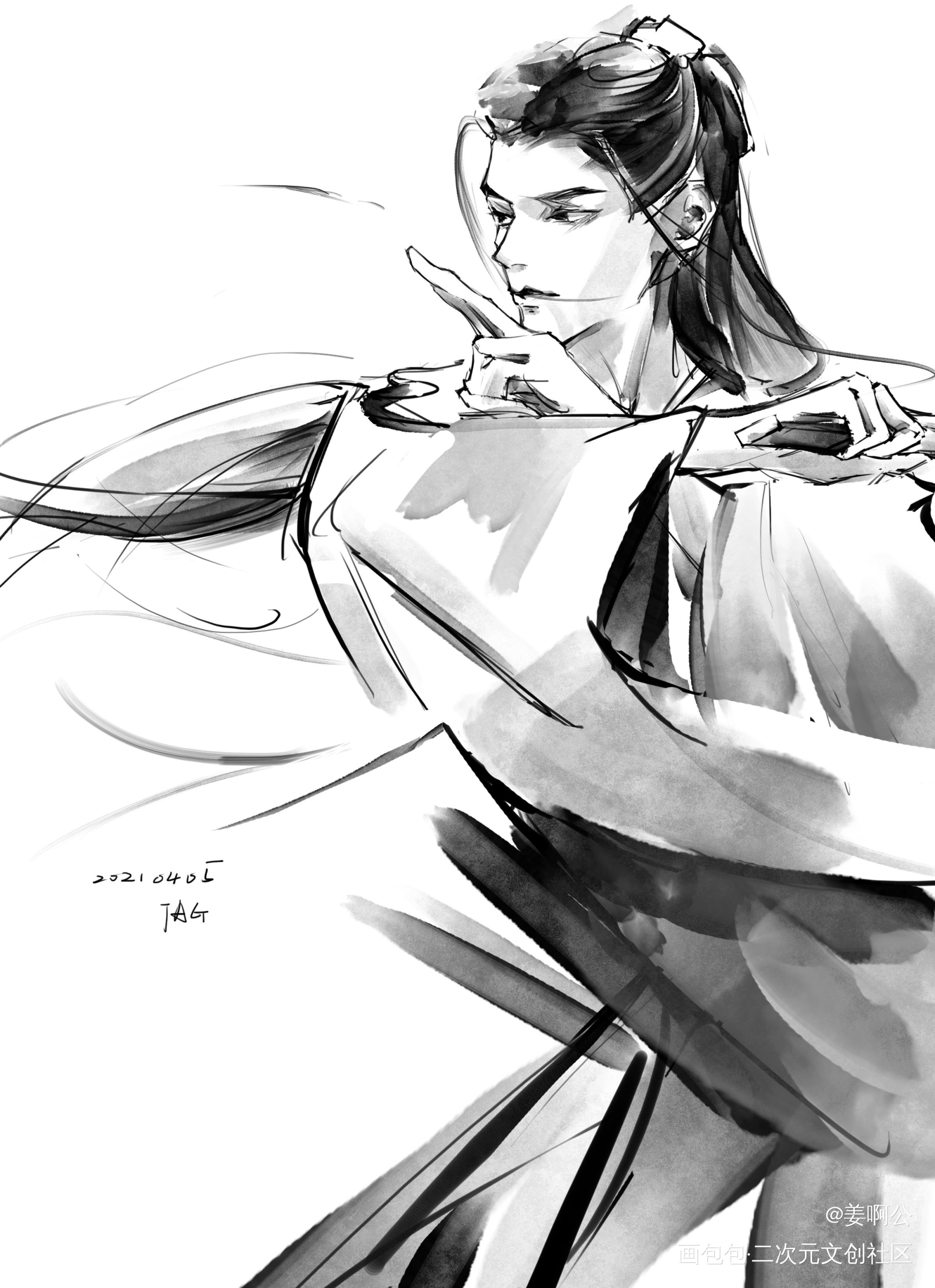 _山河令温周古风绘画作品