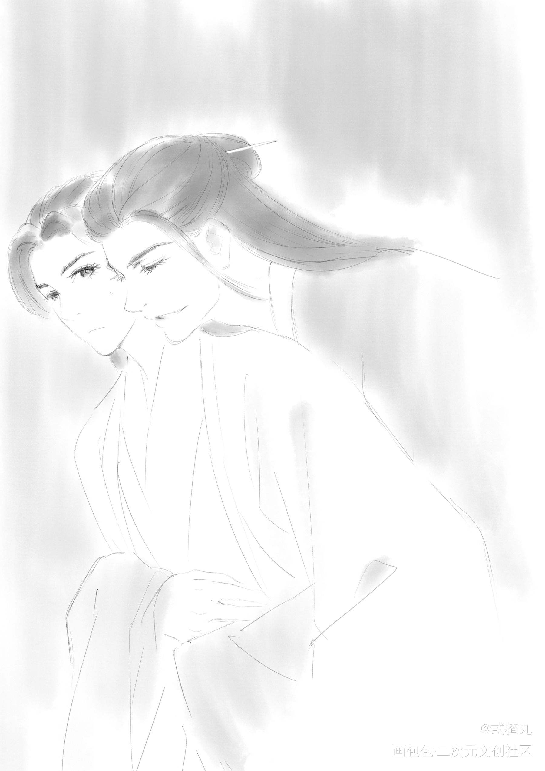 明天继续上色( ￣▽￣)σ_山河令温周priest绘画作品