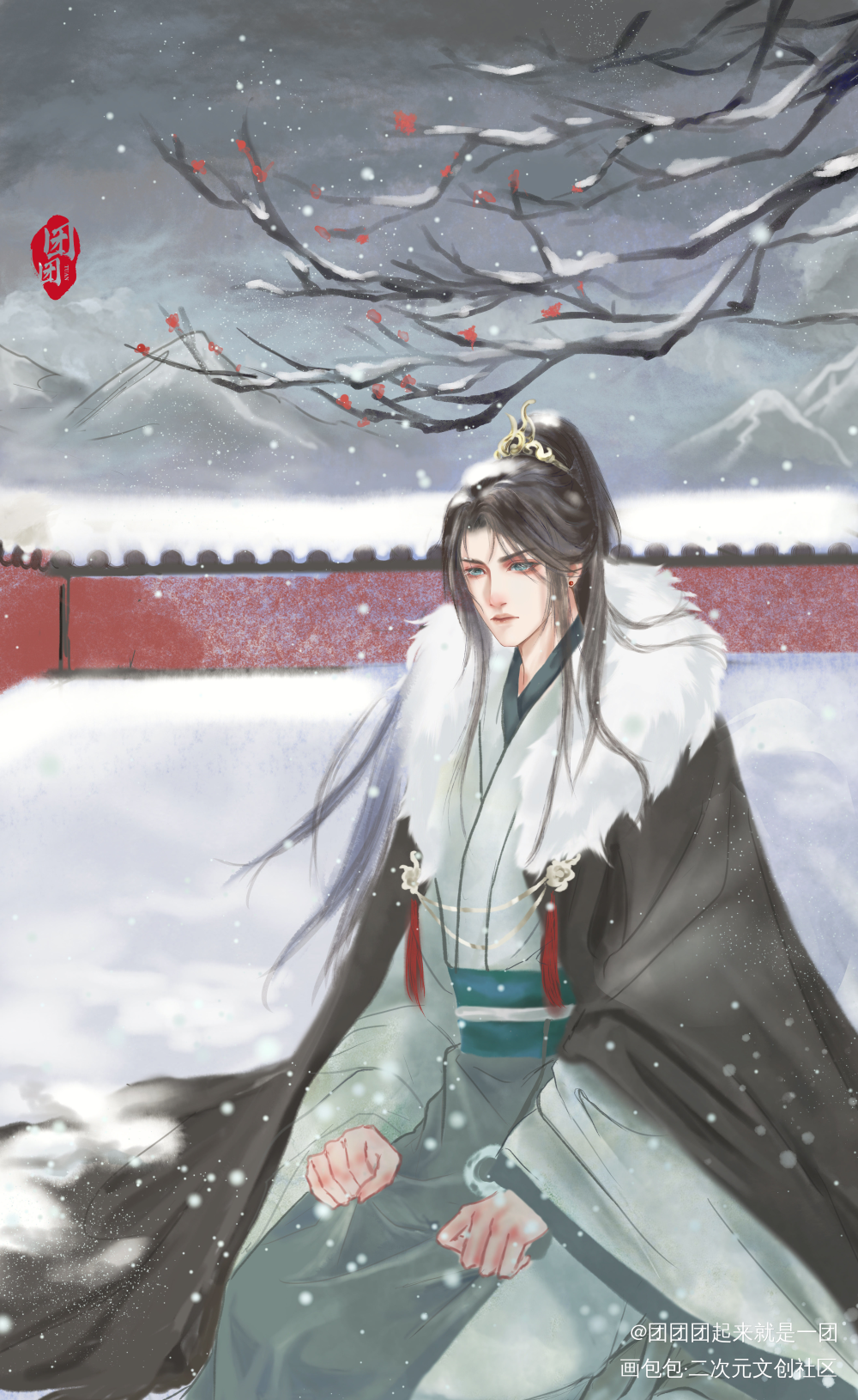 求见踏仙君_二哈和他的白猫师尊燃晚楚晚宁绘画作品