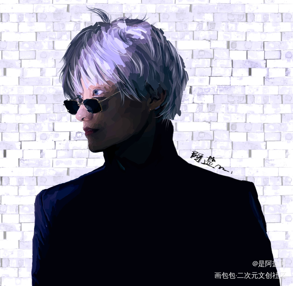 摸了张五条悟h h h h h_咒术回战五条悟厚涂摸鱼板绘绘画绘画作品