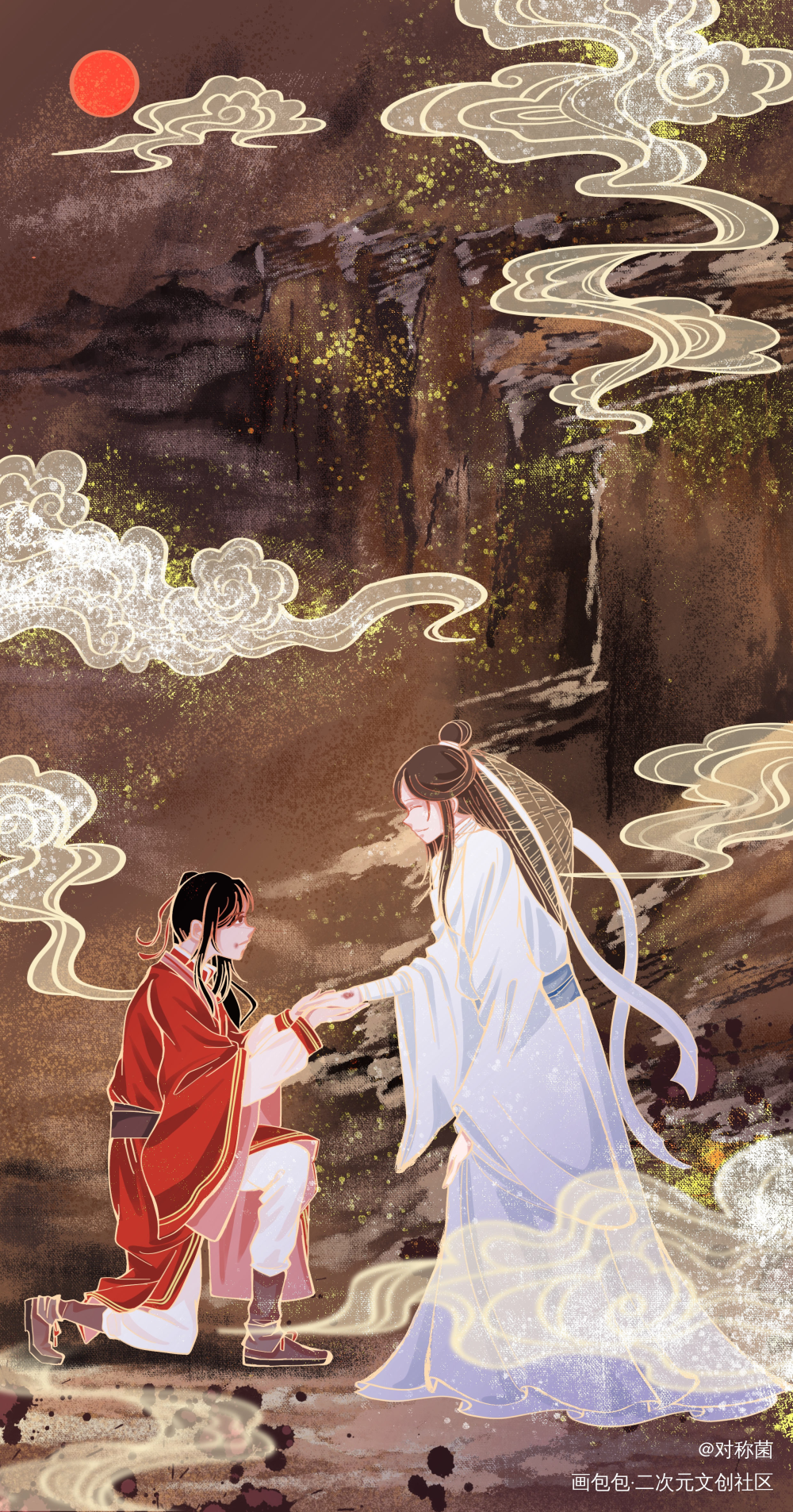 看完天官后最喜欢的一幕_天官赐福花怜古风绘画绘画作品