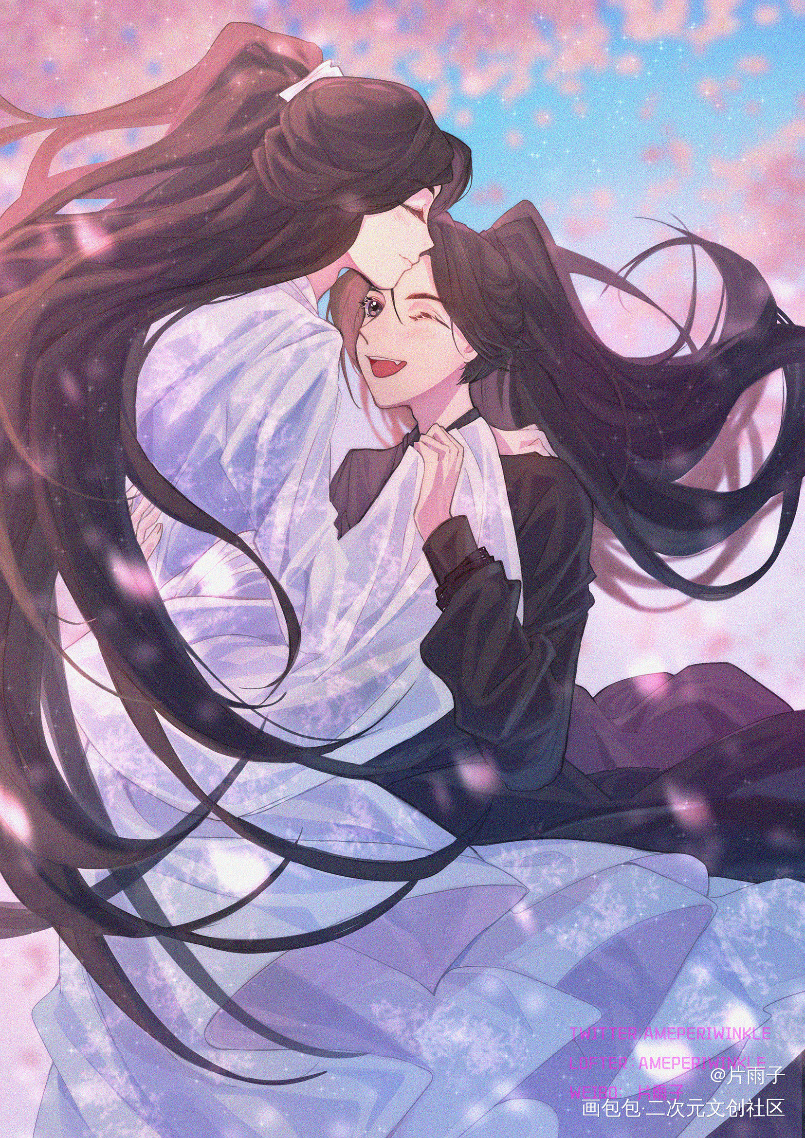 阿燃生日快乐_二哈和他的白猫师尊燃晚平涂日系板写绘画作品