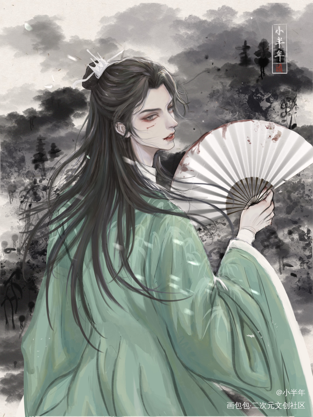 _山河令温客行古风绘画作品