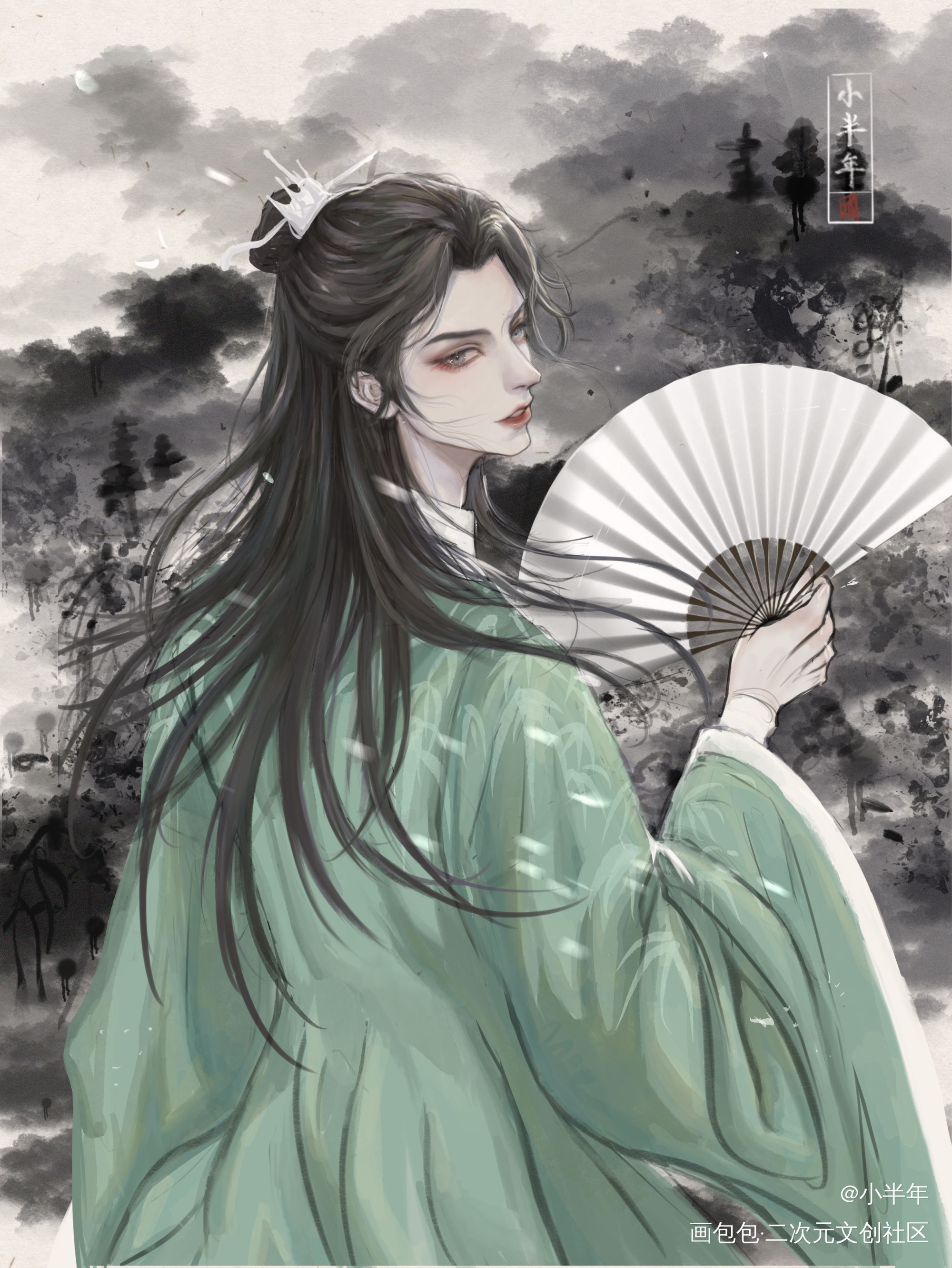 _山河令温客行古风绘画作品