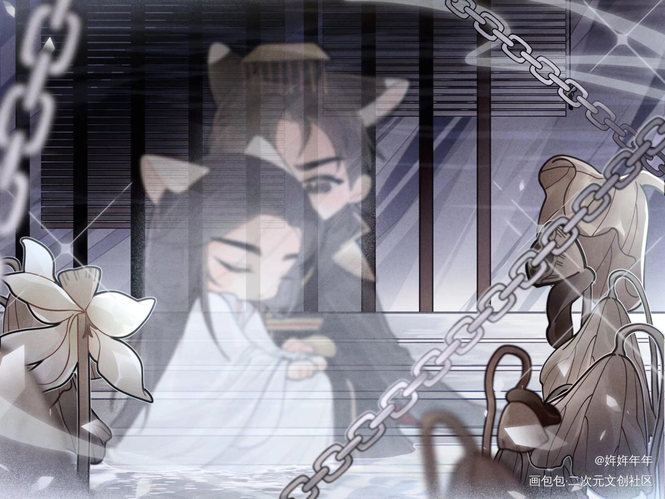 二哈_二哈和他的白猫师尊绘画作品