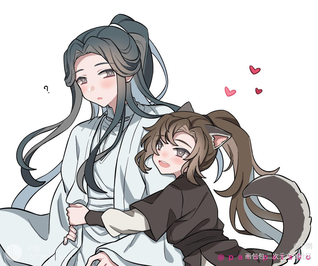 小狗子想要和师尊玩～_二哈和他的白猫师尊燃晚墨燃楚晚宁平涂同人绘画作品