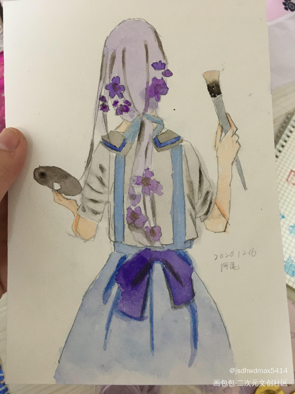送人的
是互绘_手绘水彩临摹绘画作品