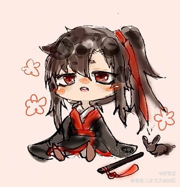 _魔道祖师忘羡魏无羡手绘同人墨香铜臭绘画作品