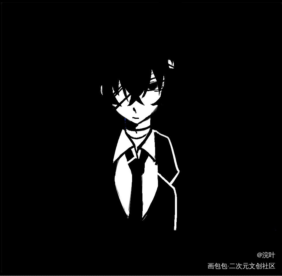 港口黑手党的黑幽灵鬼_文豪野犬太宰治绘画作品