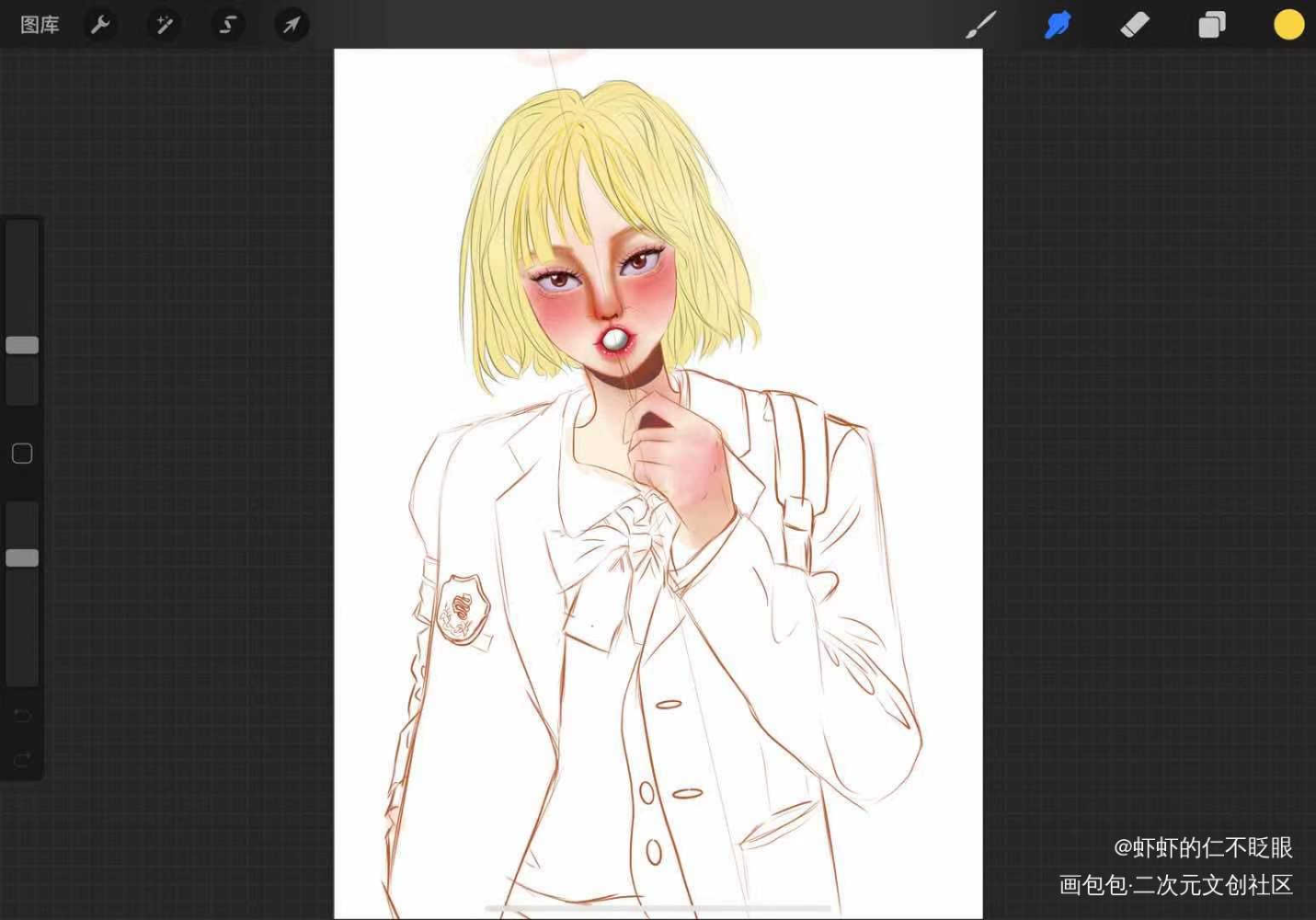 _手绘厚涂日系板写原创绘画作品
