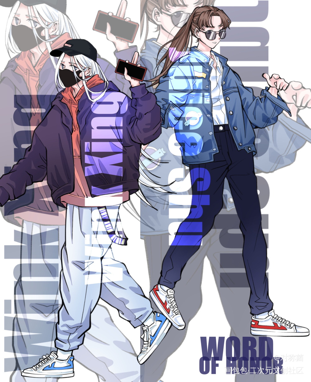 juice舒和wink行_山河令温周立绘平涂绘画绘画作品