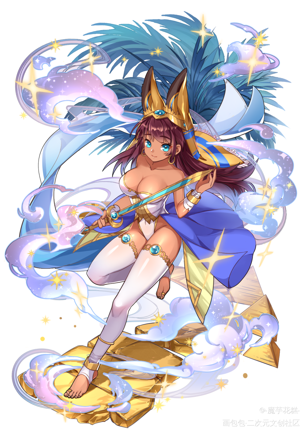 发一发商稿的砖头，不一样的风格_立绘日系原创绘画作品