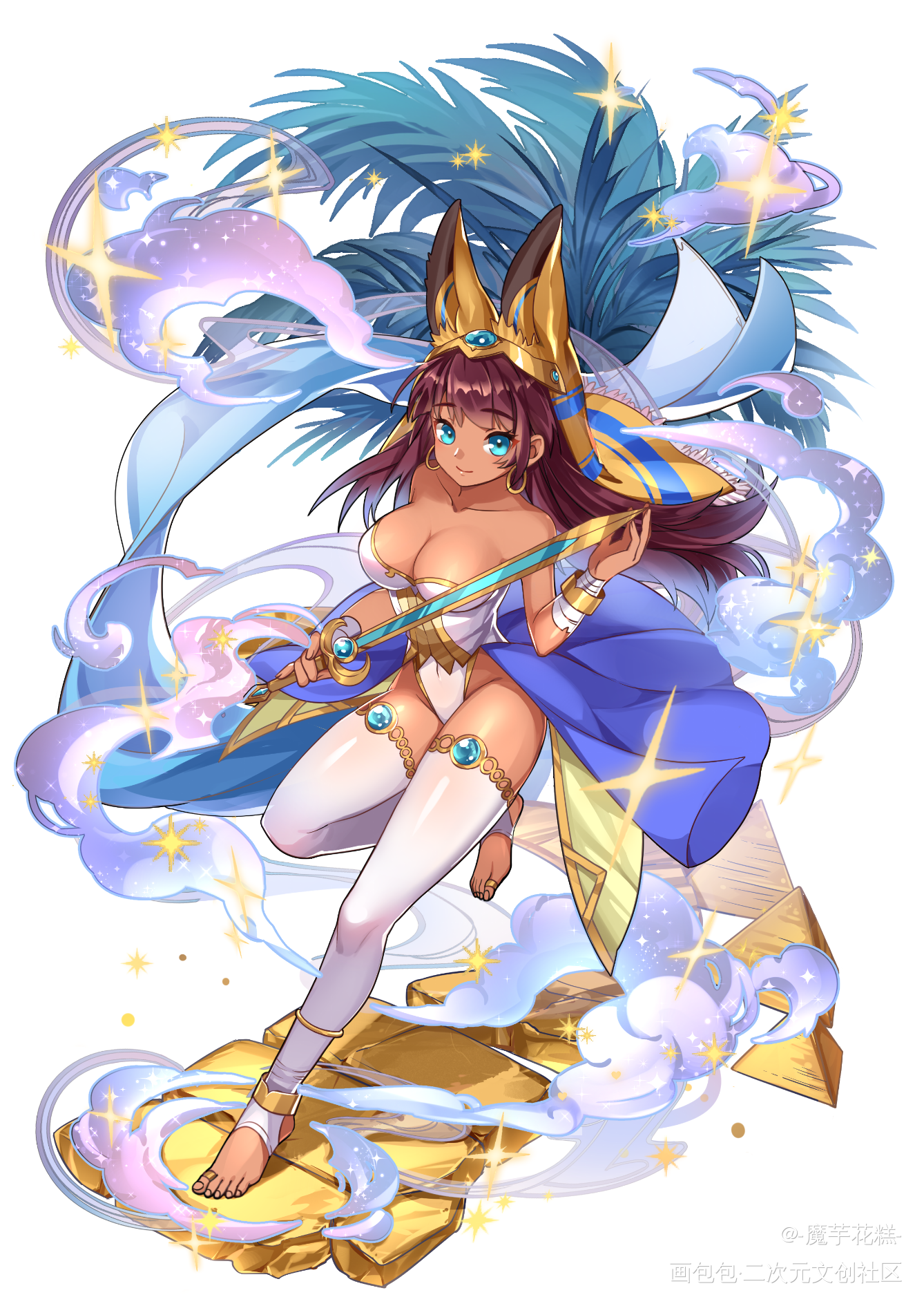 发一发商稿的砖头，不一样的风格_立绘日系原创绘画作品