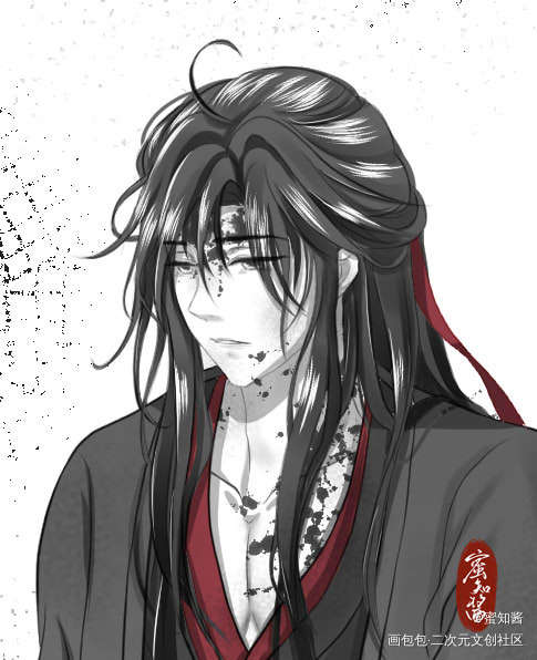 魔道同人短漫（刀，慎点）_魔道祖师忘羡蓝忘机魏无羡古风平涂日系我要上首推插画同人绘画作品